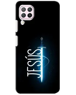 Чехол для Huawei P40 Lite с картинкой «Меч Духа Jesus» Чехол для Huawei P40 Lite с картинкой «Меч Духа Jesus»