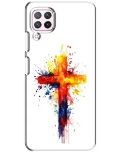 Чехол для Huawei P40 Lite с картинкой «Акварельный крест» Чехол для Huawei P40 Lite с картинкой «Акварельный крест»