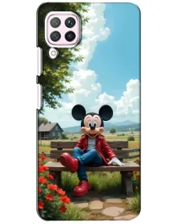 Чехол для Huawei P40 Lite с картинкой «Микки на скамейке» Чехол для Huawei P40 Lite с картинкой «Микки на скамейке»
