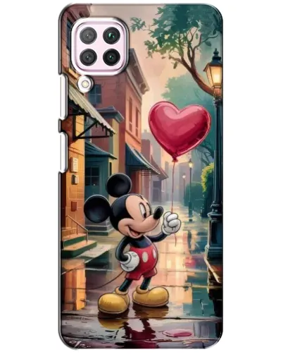 Чехол для Huawei P40 Lite с картинкой «Микки и шарик-сердце»