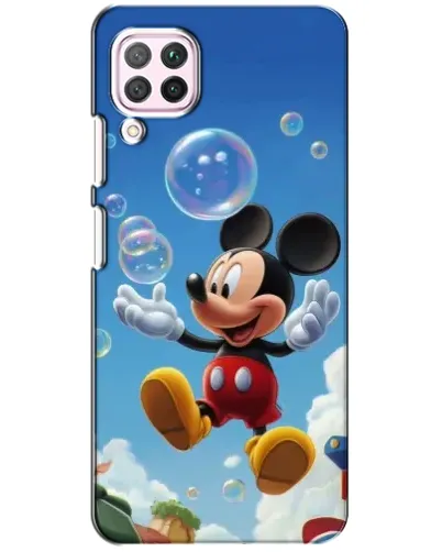 Чехол для Huawei P40 Lite с картинкой «Mickey и мыльные пузыри»