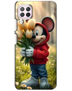 Чехол для Huawei P40 Lite с картинкой «Микки с тюльпанами» Чехол для Huawei P40 Lite с картинкой «Микки с тюльпанами»