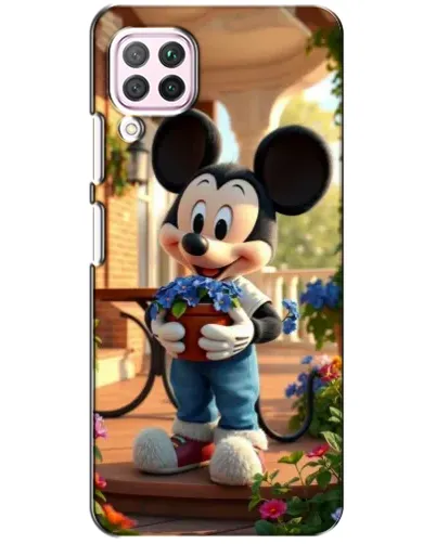 Чехол для Huawei P40 Lite с картинкой «Микки садовод»