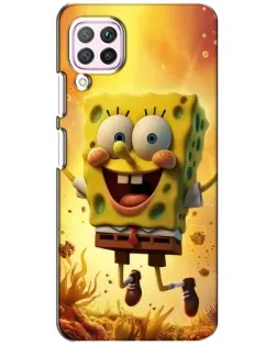 Чехол для Huawei P40 Lite с картинкой «Губка Боб прыгает»