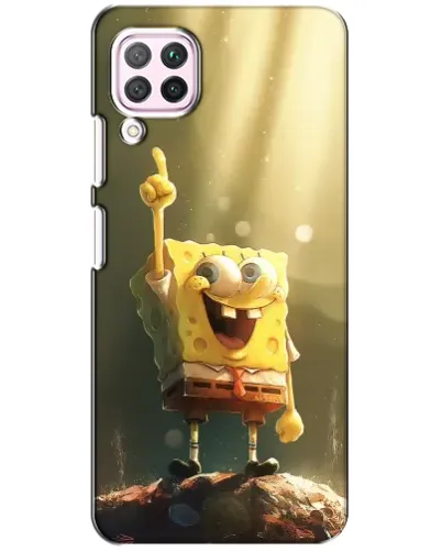 Чехол для Huawei P40 Lite с картинкой «Сияющий Спанч Боб»