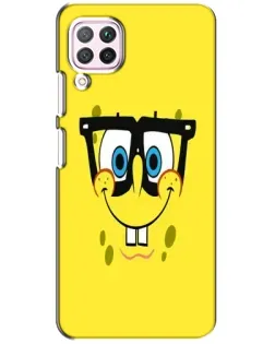 Чехол для Huawei P40 Lite с картинкой «Минималистичный Спанч Боб»