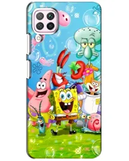 Чехол для Huawei P40 Lite с картинкой «Губка Боб и друзья»