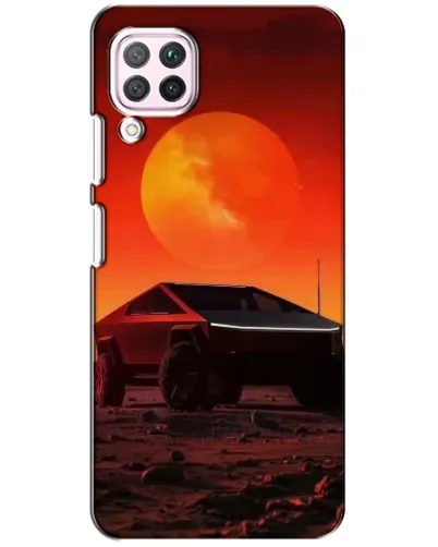 Чехол для Huawei P40 Lite с картинкой «Cybertruck на Марсе»