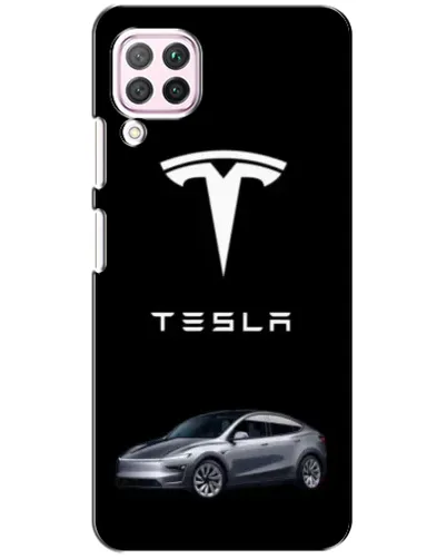 Чехол для Huawei P40 Lite с картинкой «Tesla Model Y»