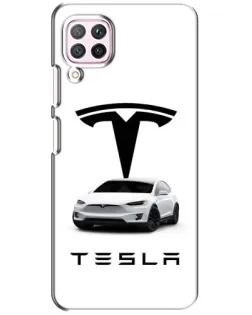 Чехол для Huawei P40 Lite с картинкой «Tesla White Style»