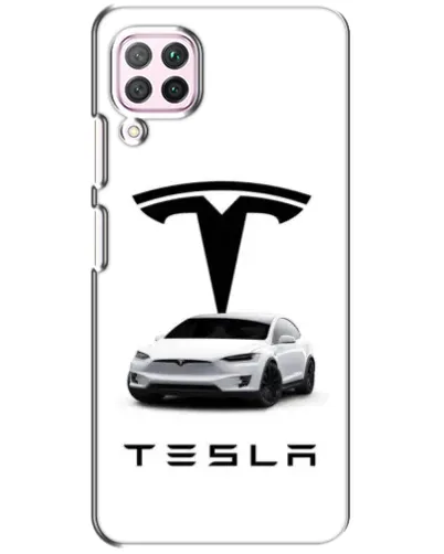 Чехол для Huawei P40 Lite с картинкой «Tesla White Style»