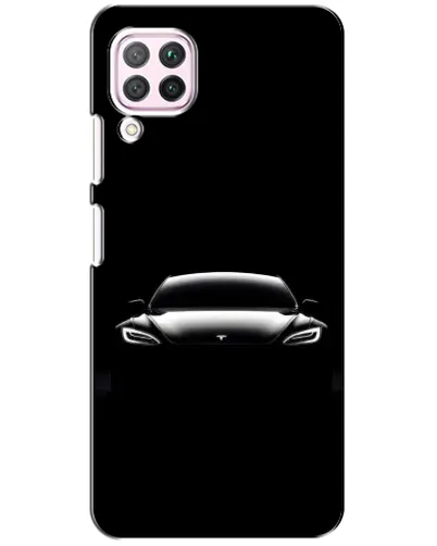 Чехол для Huawei P40 Lite с картинкой «Фары Tesla Night»