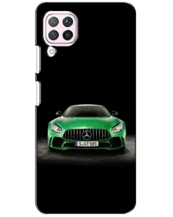 Чехол для Huawei P40 Lite с картинкой «Mercedes — неоновый лого»