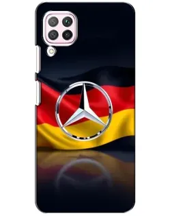 Чехол для Huawei P40 Lite с картинкой «Mercedes — флаг Германии»