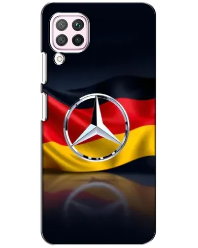 Чехол для Huawei P40 Lite с картинкой «Mercedes — флаг Германии»