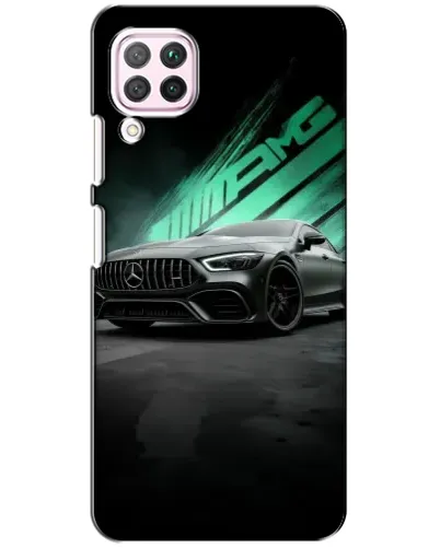 Чехол для Huawei P40 Lite с картинкой «Темный Mercedes AMG»