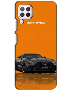 Чехол для Huawei P40 Lite с картинкой «Оранжевый Mercedes AMG»