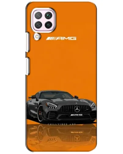 Чехол для Huawei P40 Lite с картинкой «Оранжевый Mercedes AMG»