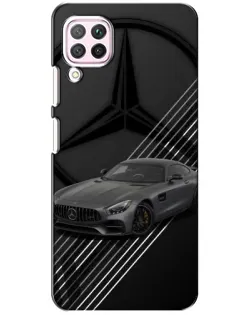 Чехол для Huawei P40 Lite с картинкой «Mercedes AMG — графика»
