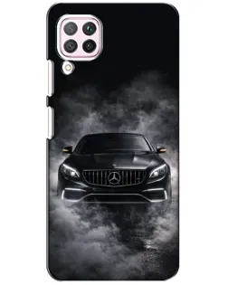 Чехол для Huawei P40 Lite с картинкой «Mercedes в дыму»