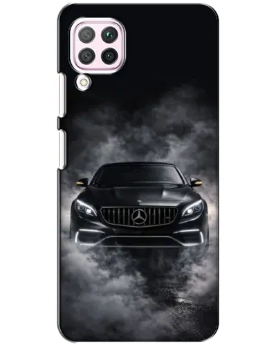 Чехол для Huawei P40 Lite с картинкой «Mercedes в дыму»