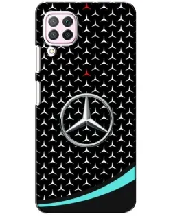 Чехол для Huawei P40 Lite с картинкой «Mercedes — бирюзовый акцент»