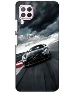 Чехол для Huawei P40 Lite с картинкой «Гоночный Mercedes AMG»