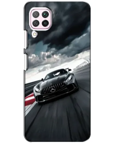 Чехол для Huawei P40 Lite с картинкой «Гоночный Mercedes AMG»