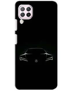 Чехол для Huawei P40 Lite с картинкой «Mercedes — силуэт авто»