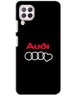 Чехол для Huawei P40 Lite с картинкой «Логотип Audi Heart»