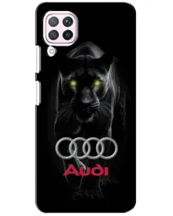 Чехол для Huawei P40 Lite с картинкой «Пантера и Audi»