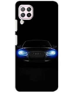 Чехол для Huawei P40 Lite с картинкой «Audi в неоне»