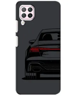 Чехол для Huawei P40 Lite с картинкой «Задняя часть Audi — арт»