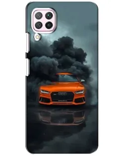 Чехол для Huawei P40 Lite с картинкой «Audi в облаках дыма»