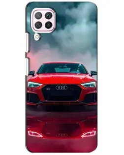 Чехол для Huawei P40 Lite с картинкой «Audi RS — красный стиль»