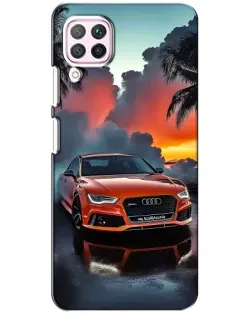 Чехол для Huawei P40 Lite с картинкой «Audi — закат»