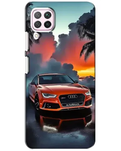 Чехол для Huawei P40 Lite с картинкой «Audi — закат» Чехол для Huawei P40 Lite с картинкой «Audi — закат»