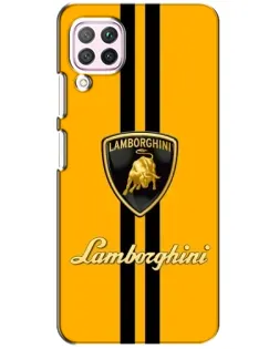 Чехол для Huawei P40 Lite с картинкой «Lamborghini Stripe желтый»