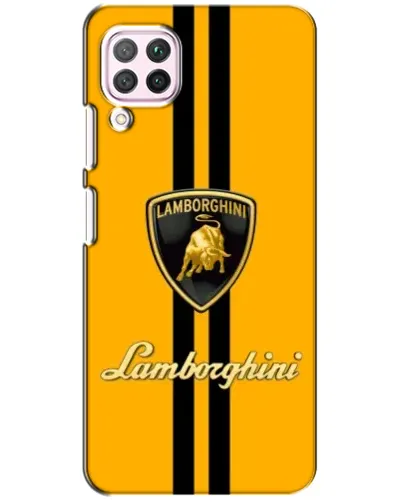 Чехол для Huawei P40 Lite с картинкой «Lamborghini Stripe желтый»