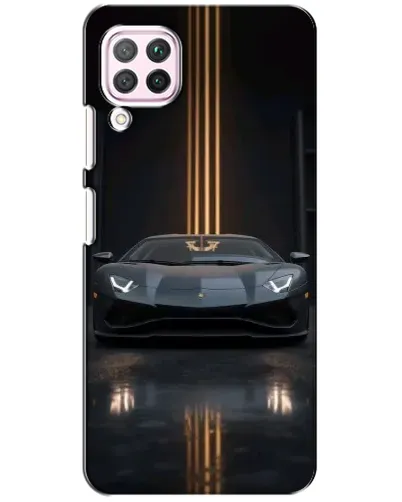 Чехол для Huawei P40 Lite с картинкой «Lamborghini золотые линии»