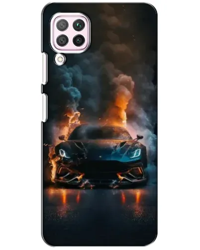 Чехол для Huawei P40 Lite с картинкой «Lamborghini дымная эстетика»