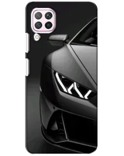 Чехол для Huawei P40 Lite с картинкой «Lamborghini фары детализация»