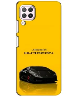 Чехол для Huawei P40 Lite с картинкой «Lamborghini Huracan черный»