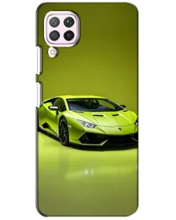 Чехол для Huawei P40 Lite с картинкой «Салатовый Lamborghini Huracan»