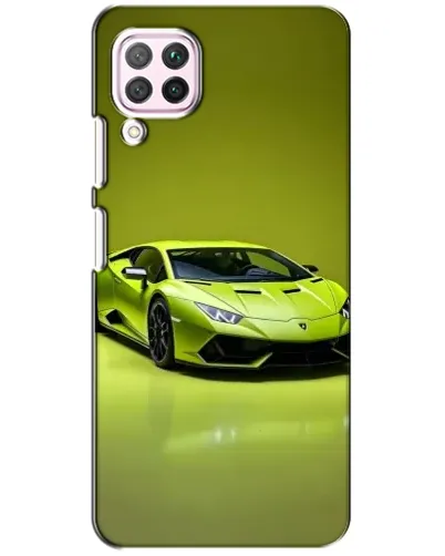 Чехол для Huawei P40 Lite с картинкой «Салатовый Lamborghini Huracan»