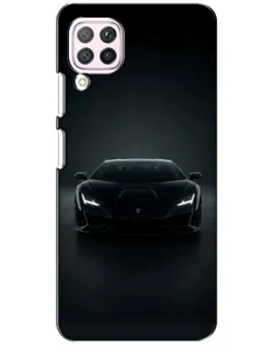 Чехол для Huawei P40 Lite с картинкой «Черный Lamborghini Aventador»