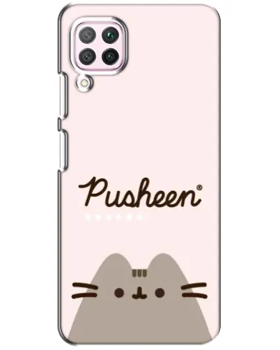 Чохол для Huawei P40 Lite з картинкою «Pusheen логотип» Чохол для Huawei P40 Lite з картинкою «Pusheen логотип»