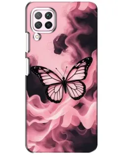 Чехол для Huawei P40 Lite с картинкой «Бабочка в дыму»