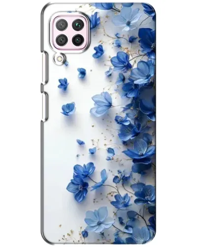 Чохол для Huawei P40 Lite з картинкою «Блакитний квітковий каскад»