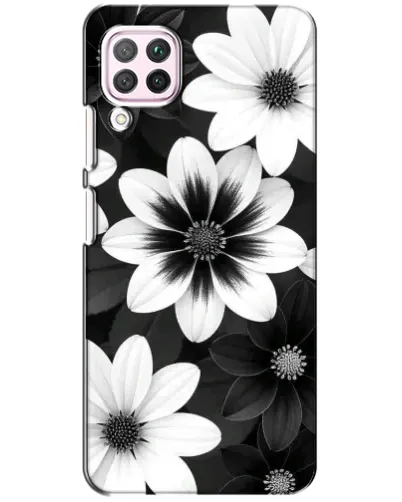 Чохол для Huawei P40 Lite з картинкою «Монохромні айстри»